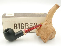 BigBen Phantom black matte 420 with red mouthpiece