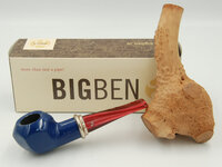 BigBen Phantom bleu polish 495 nickel ring - red stem