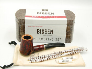 BigBen Pipe Smoking Set 423 2tone red semi straight