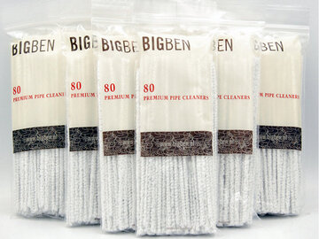 BigBen Premium White Pipe Cleaner (80)  10-Pack