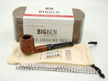 BigBen Pipe Smoking Set brown elegant straight