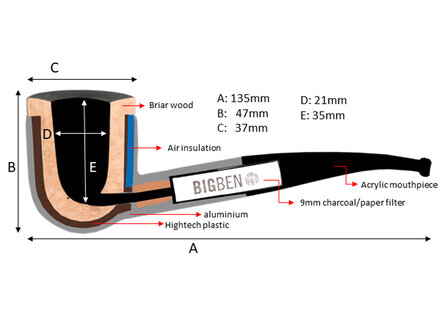 BigBen Mavyn tan - nature top - allu polished black mouthpiece