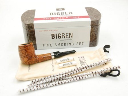 BigBen Pipe Smoking Set 406 elegant tan straight