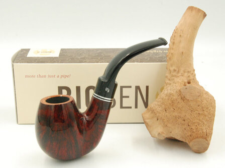 BigBen Odeon 460 2tone red polish nature top double allu ring - black acrylic stem