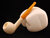 Block Meerschaum Apple pipe - natural ambre stem (GR)