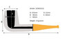 Block Meerschaum Rhodesian pipe - natural ambre stem (GR)_